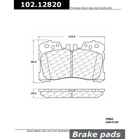 Centric Parts CTEK Brake Pads, 102.12820 102.12820